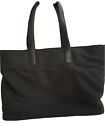 COACH NEW YORK PADDED LAPTOP TOTE, BLACK TWILL & LEATHER TRIM #5117  Size...