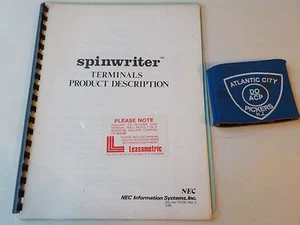 NEC SPINWRITER TERMINALS PRODUCT DESCRIPTION MANUAL - Picture 1 of 6