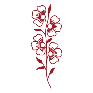 Flowers Vinyl Decal Car Window Truck Laptop Mirror - Picture 1 of 16