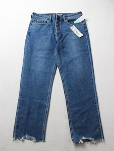 Just USA Womens Carol High Rise Crop Straight Jeans AC2 Medium Wash Size 31/12 - Picture 1 of 4