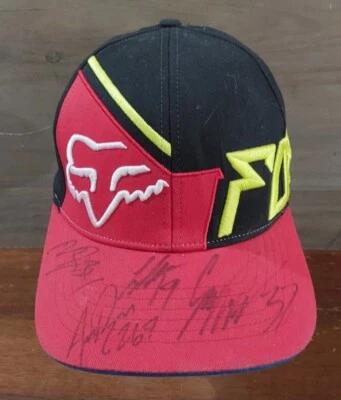 Sombrero ajustado de colección Fox Racing Yamaha 250 Team firmado Malcolm Stewert Cooper Webb Foto 1 de 4