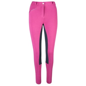 PFIFF 101197 Kinder Reithose Vollbesatzreithose, gewaschen, Hose, Pink-Grau, 164 - Bild 1 von 9