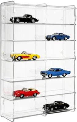 SORA Vetrinetta Modellini Auto 1/24, Retro: Trasparente, Fino a 12 Modellini - Immagine 1 di 2