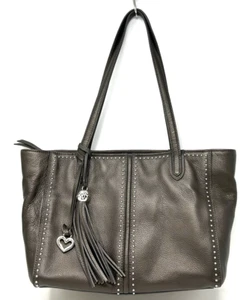 Bolso de Mano Brighton JAX Peltre Nuevo con Etiquetas y Bolsa para el Polvo, Bolsa con Cremallera Muchos Bolsillos, Marrón Oscuro - Imagen 1 de 6