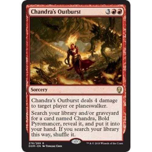 CHANDRA'S OUTBURST NM Dominaria mtg Red - Sorcery Rare - Image 1 of 1