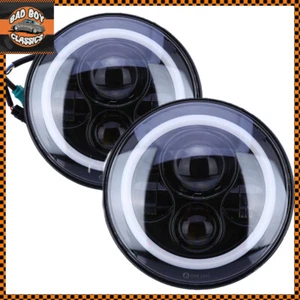 7" Upgrade LED Halo Headlamp Headlights High / Low Beam For LANDROVER DEFENDER - Picture 1 of 5