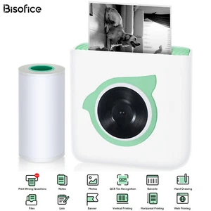 Bisofice L8 Mini Pocket Thermal Printer Wireless Bluetooth Inkless Photo U0J5 - Zdjęcie 1 z 12