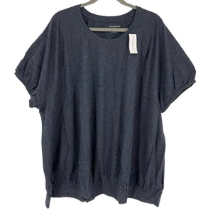 Lane Bryant Short Sleeve Charcoal Top Size 30/32 NWT - Picture 1 of 6
