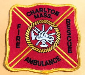 Charlton Massachusetts Fire Rescue Ambulance Department Patch unbenutzt - Bild 1 von 2