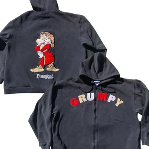 Disney Grumpy Pullover Hoodie Disneyland Resort Reißverschluss Erwachsene Größe LARGE - Bild 1 von 10