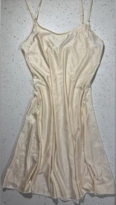 VINTAGE Y2K SLINKY SILKY SLIP DRESS LINGERIE sz S - Picture 1 of 2