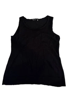 Black Tank Top Womens Medium Pull On Round Neckline - Picture 1 of 5