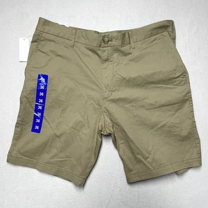 IZOD Men's Cedarwood Khaki Tan Relaxed Stretch Shorts Size 36 Zip Up Button NWT - Bild 1 von 18