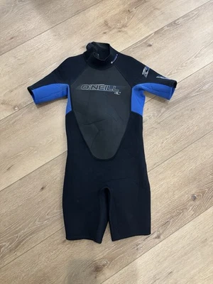 Traje de neopreno de primavera O'Neill Youth Reactor 2 mm negro/azul talla 8 Foto 1 de 4