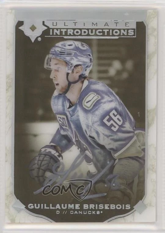 2019 Ultimate Collection Introductions Gold Guillaume Brisebois Rookie Auto RC - Image 1 of 2