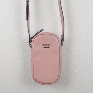 Borsa a tracolla GUESS KALEI rosa mini borsa telefono zip supporto monogramma Y2K - Foto 1 di 5