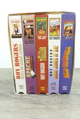 Roy Rogers Collection VHS Box Set 5 Tapes Apache Rose Trigger Jessie James - Image 1 of 4