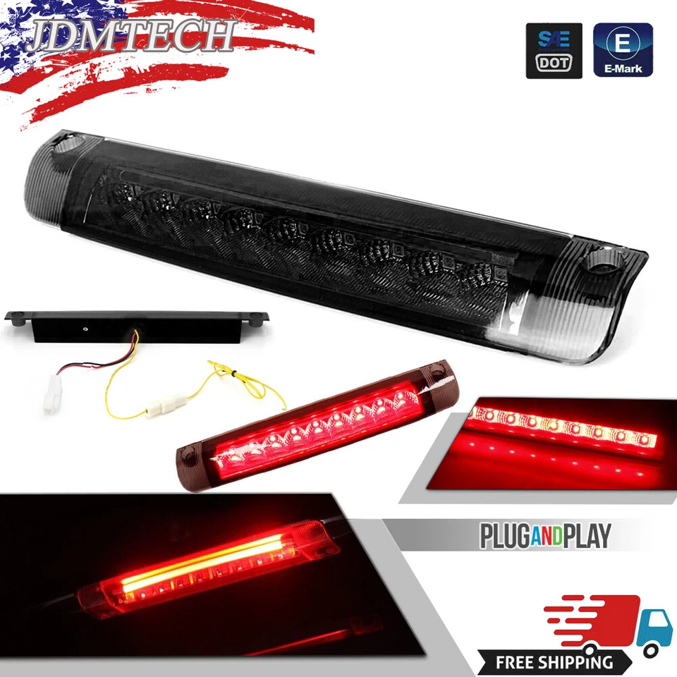 Lente negra ahumada 9LED tercera luz de freno para Toyota Crolla Sequoia Highlander RAV4 Foto 1 de 4