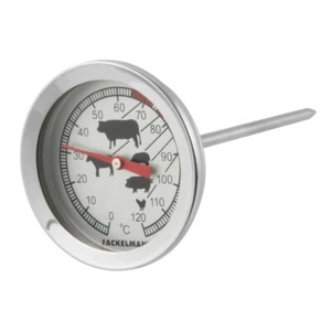 Fackelmann Termometro per Carne, Acciaio Inox, Argento, 11 cm - Foto 1 di 1