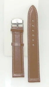ORIGINAL HAMILTON "EFA" STRAP (GENUINE) 18-MM NEW VINTAGE CIRCA 1990s LT BR BAND - Picture 1 of 4