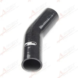 US STOCK 2" inch ID 30 Degree Turbo Black Silicone Hose Coupler Pipe Tube 4Ply - Picture 1 of 8