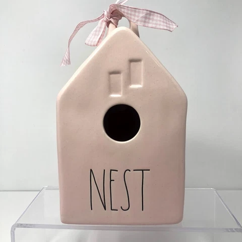 Rae Dunn Valentine Birdhouse Light Pink Nest Artisan Collection By Magenta Cover