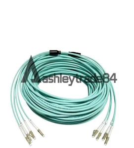 60m LC-LC MM 4 Strand Armored 10G OM3 Fiber Cable Fiber Optic Jumper Patch Cord - Afbeelding 1 van 8