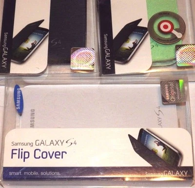 Nueva Funda Abatible Marca Samsung para Galaxy S4 Negra Blanca o Verde Foto 1 de 2