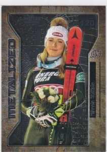 MIKAELA SHIFFRIN Ski Champion WORLD RECORD Olympics SKYBOX METAL CARD RED HOT! - Picture 1 of 2