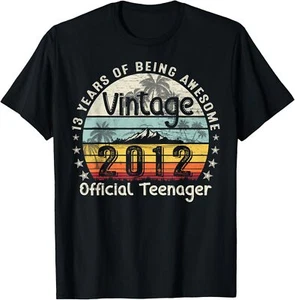 13 Yr Old Gifts Vintage 2012 Official Teenager 13th Birthday T-Shirt Hoodie - Picture 1 of 13