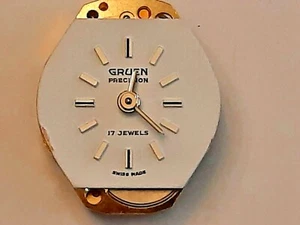GRUEN 227R NOS movement with dial and hands 17Jewel (w/o stem) - Picture 1 of 3
