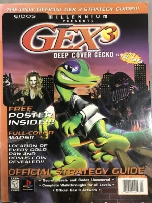 Gex 3 Playstation Magazine W/Poster Millennium Vol.6 (USED!!) AS-IS. SOME FADING - Image 1 of 4