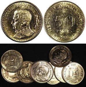 Argentina 1980 50 Pesos Magnetic Buenos Aires UNC KM# 83a RANDOM PICK (1 COIN) - Picture 1 of 5