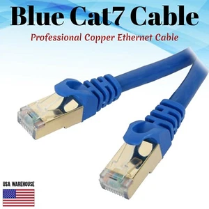 Cat7 Ethernet Patch blaues Kabel 1,5 3 6 10 20 25 30 50 75 100 200 Posten U/FTP LAN - Bild 1 von 6