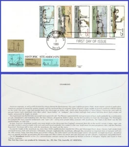 USA3 #2405-09 U/A ARTMASTER 2 FDC BKLT5 Dampfschiffe - Bild 1 von 1
