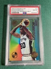 DAVID ROBINSON 1994 stadium club CLEAR CUT graded card MEMBERS ONLY spurs PSA 8