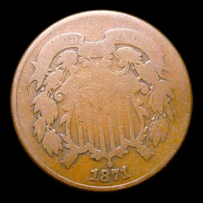 1871 Two Cent Piece 2cp ---- Nice Coin ---- #989V - Image 1 of 2