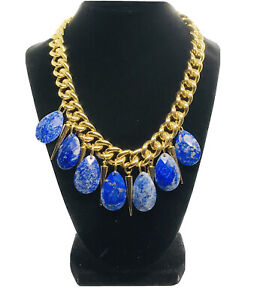 Gorgeous Vintage Juicy Couture Chunky Blue Turquoise Statement Necklace16”. New!