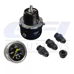 Turbosmart Black FPR6 Fuel Pressure Regulator Kit with AN6 Fittings - Picture 1 of 1