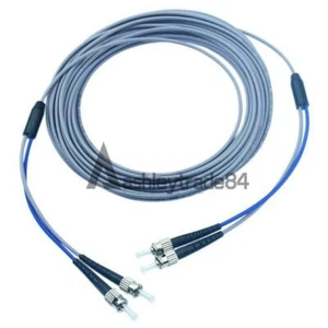 20M ST-ST Armored Fiber Cable Multi-Mode Duplex Optical Patch Cord Fiber Pigtail - Bild 1 von 5