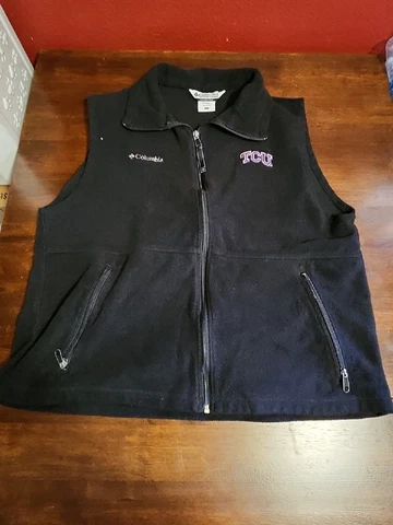 Columbia NCAA Texas Christian University Horned Frogs Black Vest Women's Large Cover