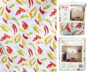 2 Sets Kitchen Curtain Tiers Only Chili Peppers 60"Wx36"L Springmaid Bright Side - Picture 1 of 5