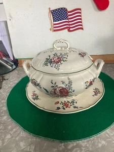 VILLEROY & BOCH METTLACH #1562 ALLEGRETTO SOUP BOWL & CAKE PLATE - Picture 1 of 15