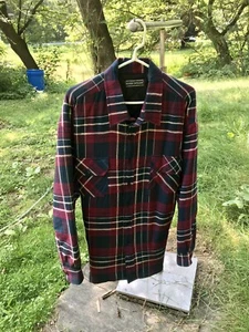 David Taylor Mens Flannel Shirt 3XL Blue White Red Flannel Shell 100% Cotton NWT - Picture 1 of 9