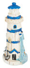 Leuchtturm Korsika 11cm wei-blau maritime Deko Weidenkranz Tablett Urlaub