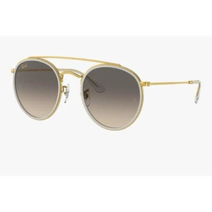OCCHIALI DA SOLE RAY-BAN ROTONDI DOPPIO PONTE RB3647N ORO LUCIDO CON LENTE GRIGIA - Foto 1 di 2