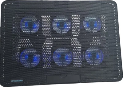 🌀 Laptop Kühler LIANGSTAR mit 6 Lüftern 🔧 Höhenverstellbar ✅ LED USB Kühlpad - Bild 1 von 4