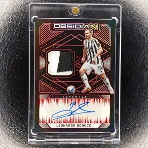 LEONARDO BONUCCI /25 Jersey Patch Red Etch Auto 2021 Obsidian Soccer JUVENTUS - Picture 1 of 2