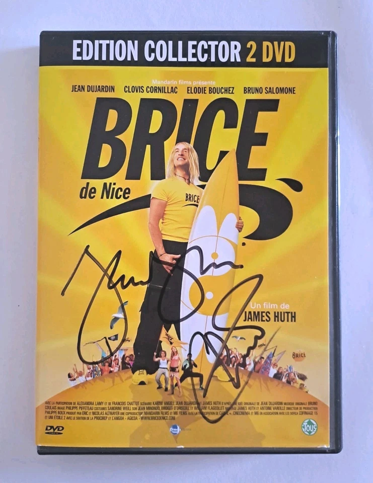 DVD BRICE DE NICE - DÉDICACÉ PAR JEAN DUJARDIN ET CLOVIS CORNILLAC - AUTOGRAPHE - Photo 1/1