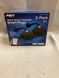 Feit Electric Triple Outlet Outdoor Smart Plugs Alex & Google Compitable 2-Pack - Picture 1 of 2
